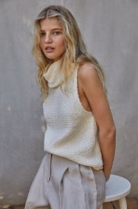 Ivory Sweater Crop Top sold by Pinkblush