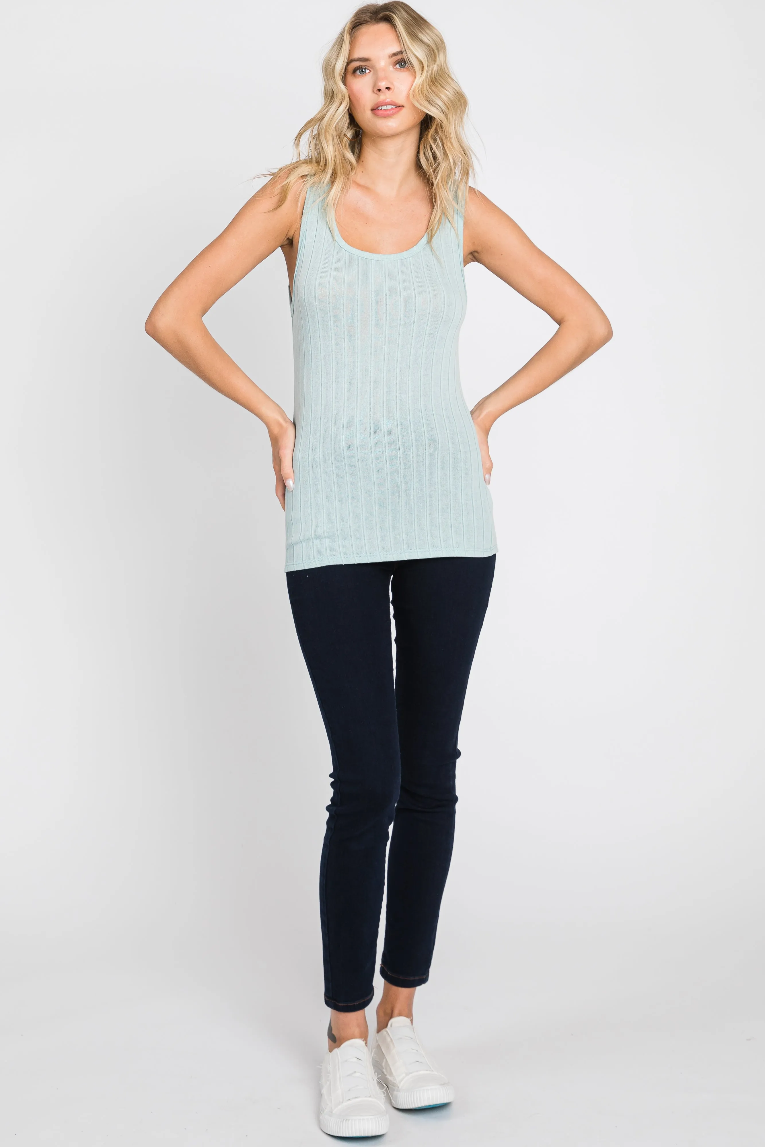 Mint Knit Sleeveless Top sold by Pinkblush product image thumbnail 4