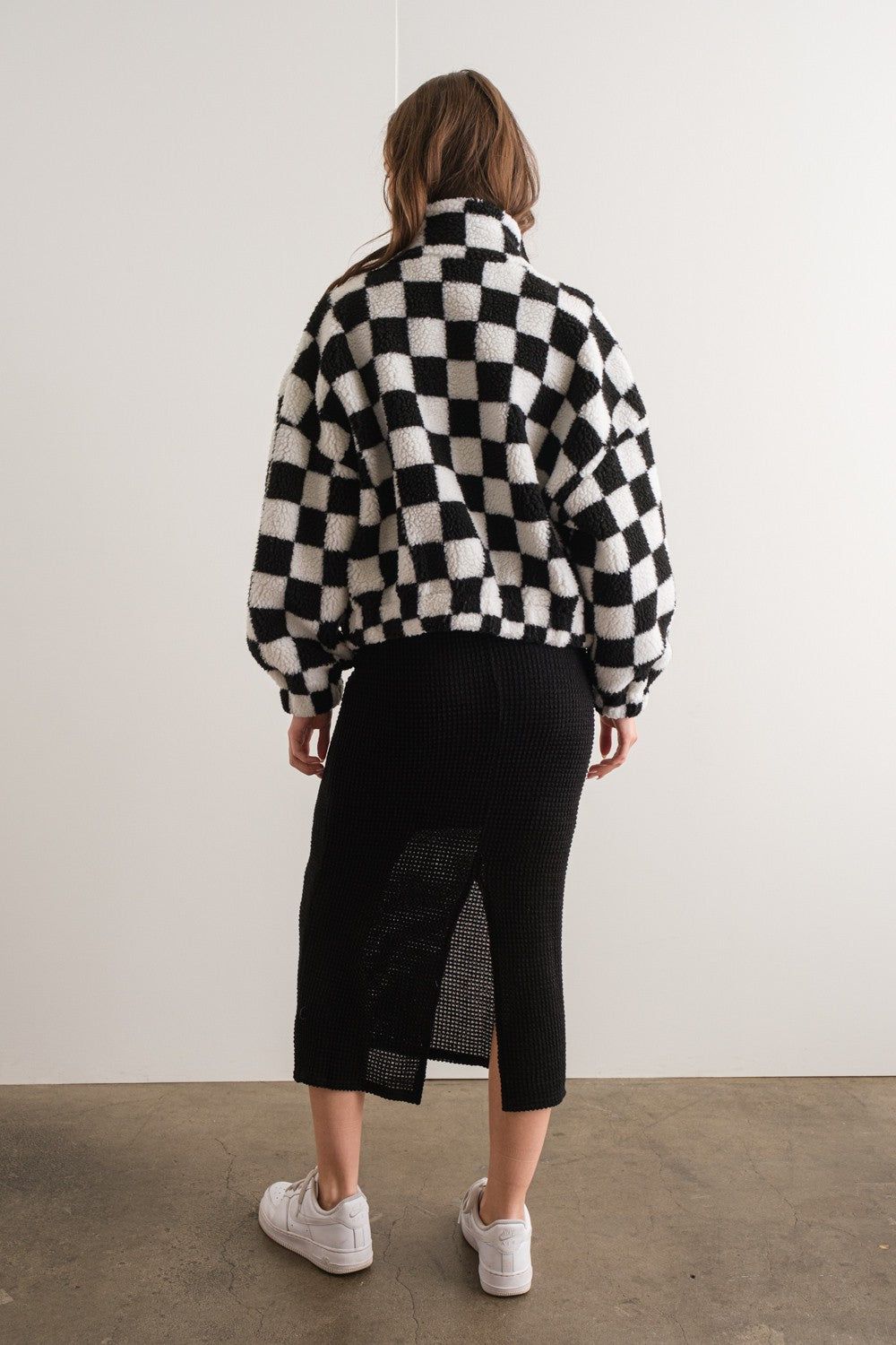 Black And White Check Jacket sold by Pinkblush product image thumbnail 4