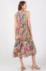 Pink Floral Paisley Mock Neck Midi Dress sold by Pinkblush