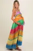 Multi Color Self Tie Adjustable Strap Maternity Dress sold by Pinkblush
