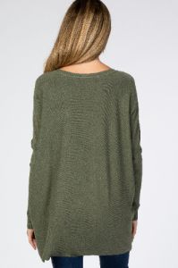 Olive Pocketed Dolman Sleeve Maternity Top sold by Pinkblush