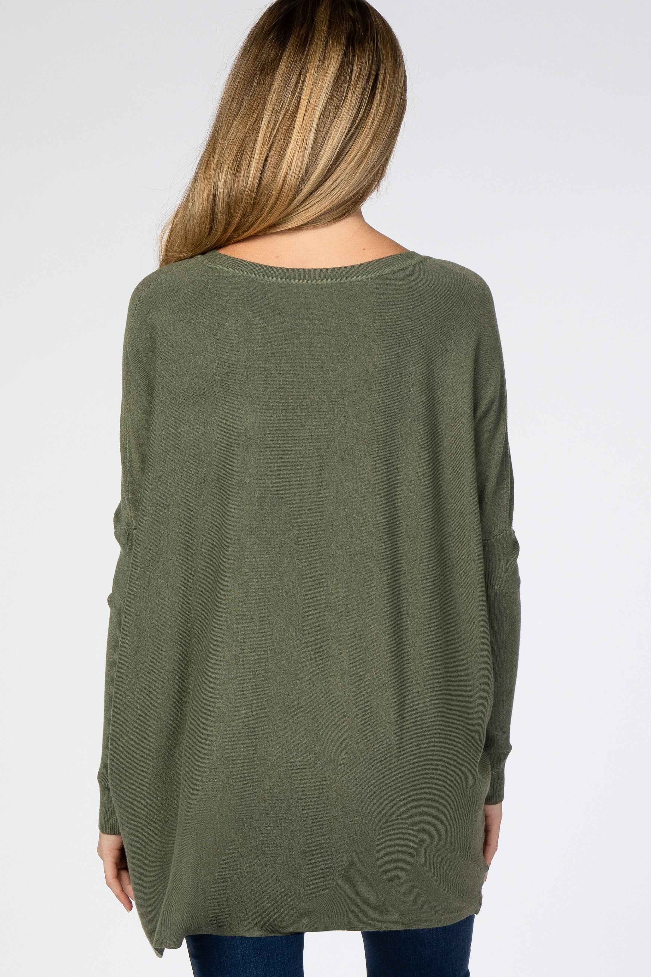 Olive Pocketed Dolman Sleeve Maternity Top sold by Pinkblush product image thumbnail 3