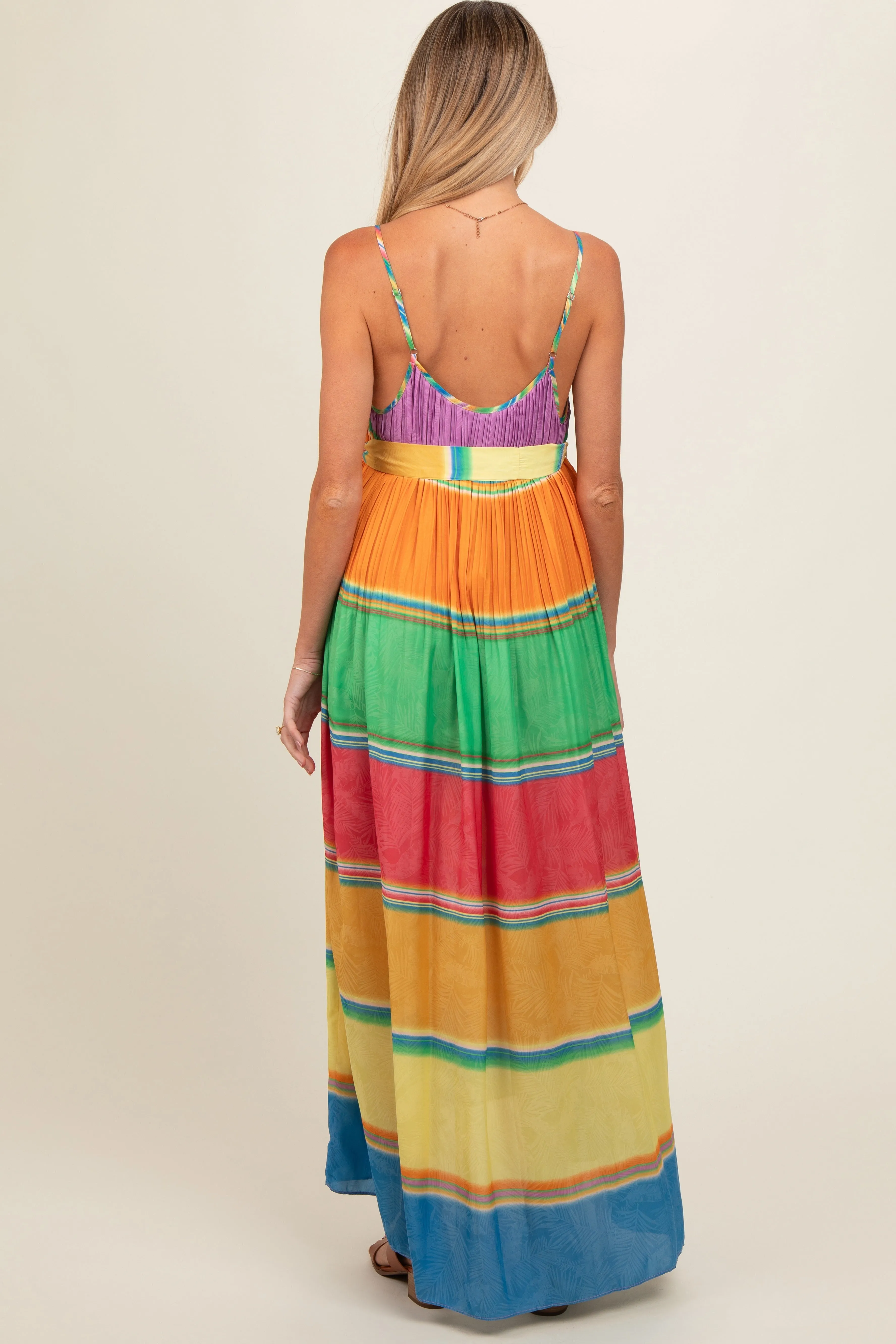 Multi Color Self Tie Adjustable Strap Maternity Dress sold by Pinkblush product image thumbnail 4