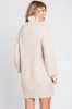 Beige Cable Knit Mini Sweater Dress sold by Pinkblush