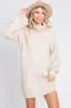 Beige Cable Knit Mini Sweater Dress sold by Pinkblush
