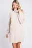 Beige Cable Knit Mini Sweater Dress sold by Pinkblush