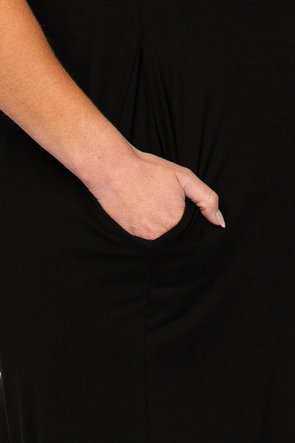 Black Sleeveless Wide Leg Maternity Jumpsuit sold by Pinkblush product image thumbnail 4