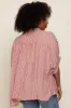 Red Striped Dolman Button Down Top sold by Pinkblush