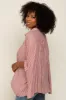 Red Striped Dolman Button Down Top sold by Pinkblush