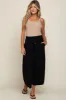 Black Drawstring Wide Leg Maternity Pants sold by Pinkblush