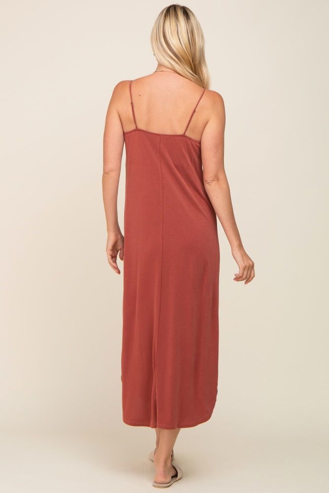 Rust Basic Midi Dress sold by Pinkblush product image thumbnail 3