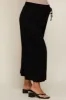 Black Drawstring Wide Leg Maternity Pants sold by Pinkblush
