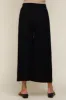 Black Drawstring Wide Leg Maternity Pants sold by Pinkblush