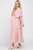 Mauve Textured Dot Front Tie Ruffle Sleeve Maternity Midi Dress sold by Pinkblush