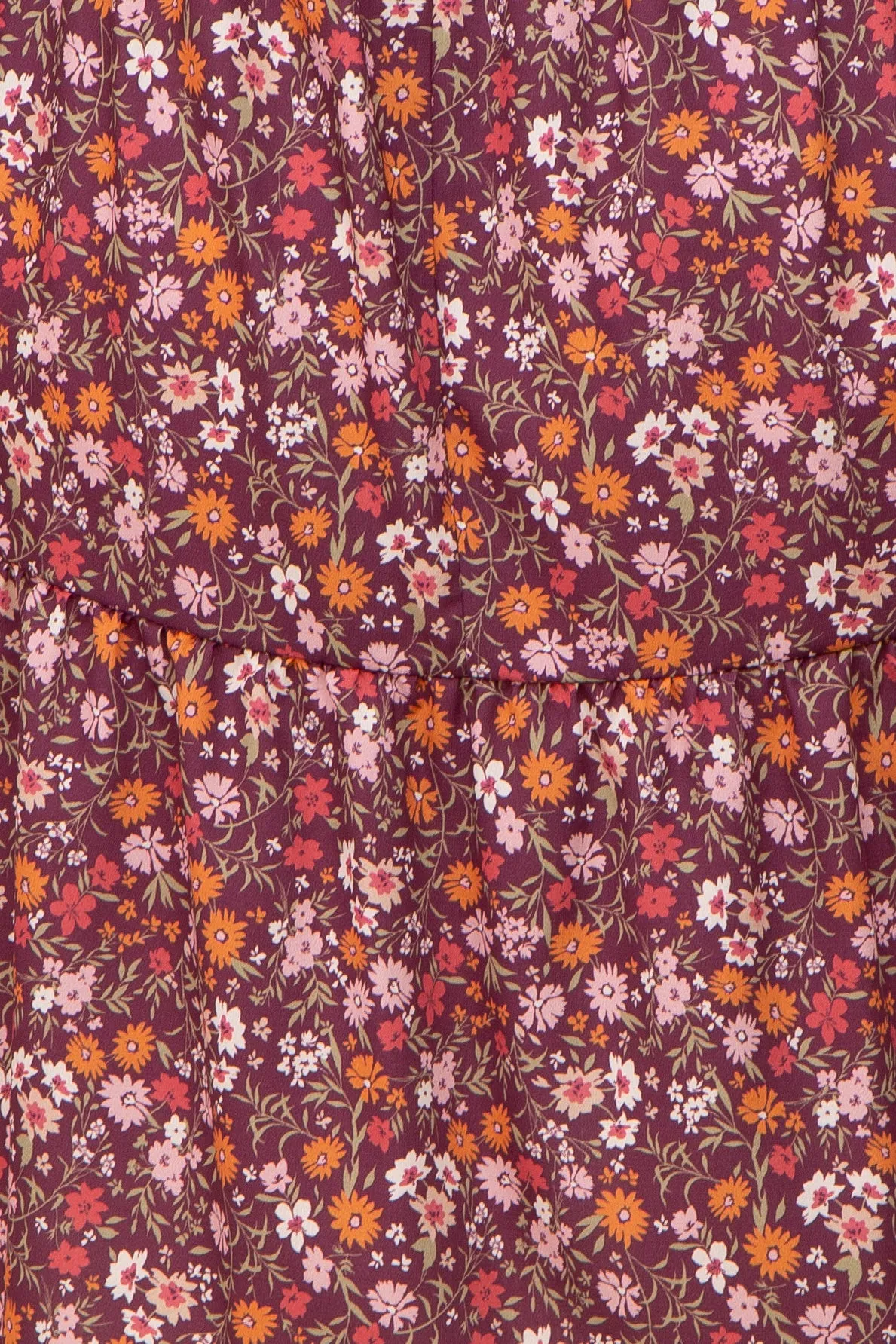 Burgundy Floral Long Sleeve Plus Maternity Dress sold by Pinkblush product image thumbnail 4