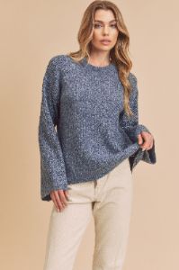 Blue Cutout Sweater sold by Pinkblush