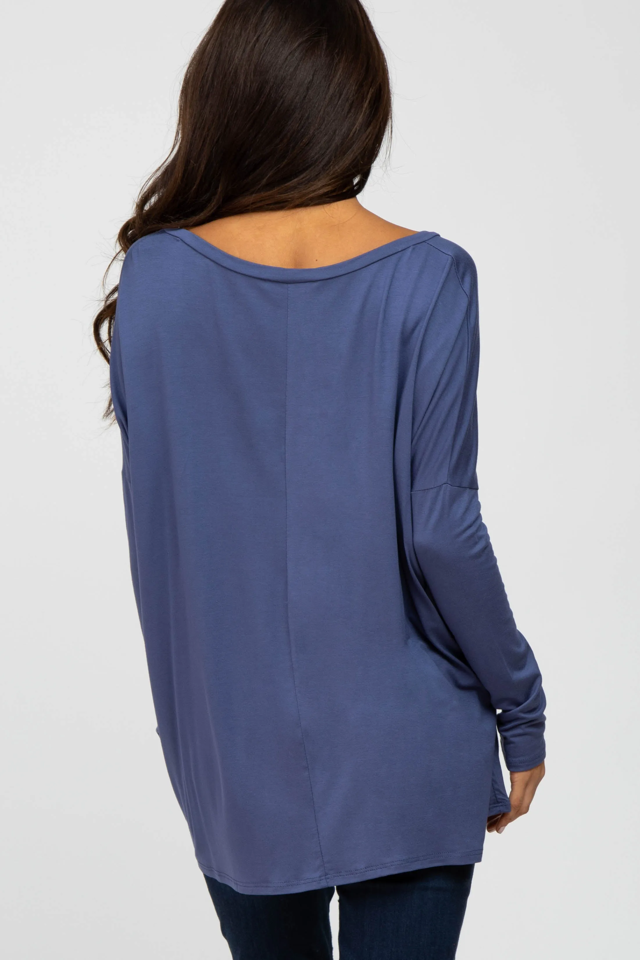 Blue V-Neck Top sold by Pinkblush product image thumbnail 2