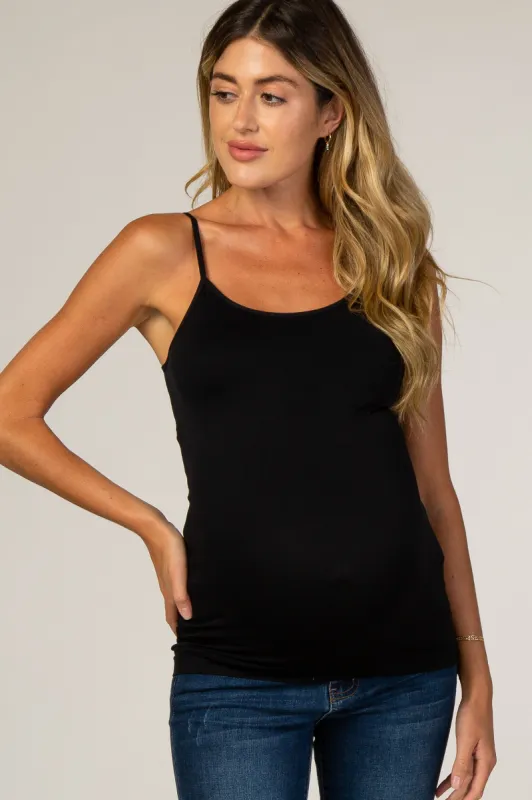 Black Fitted Maternity Cami sold by Pinkblush