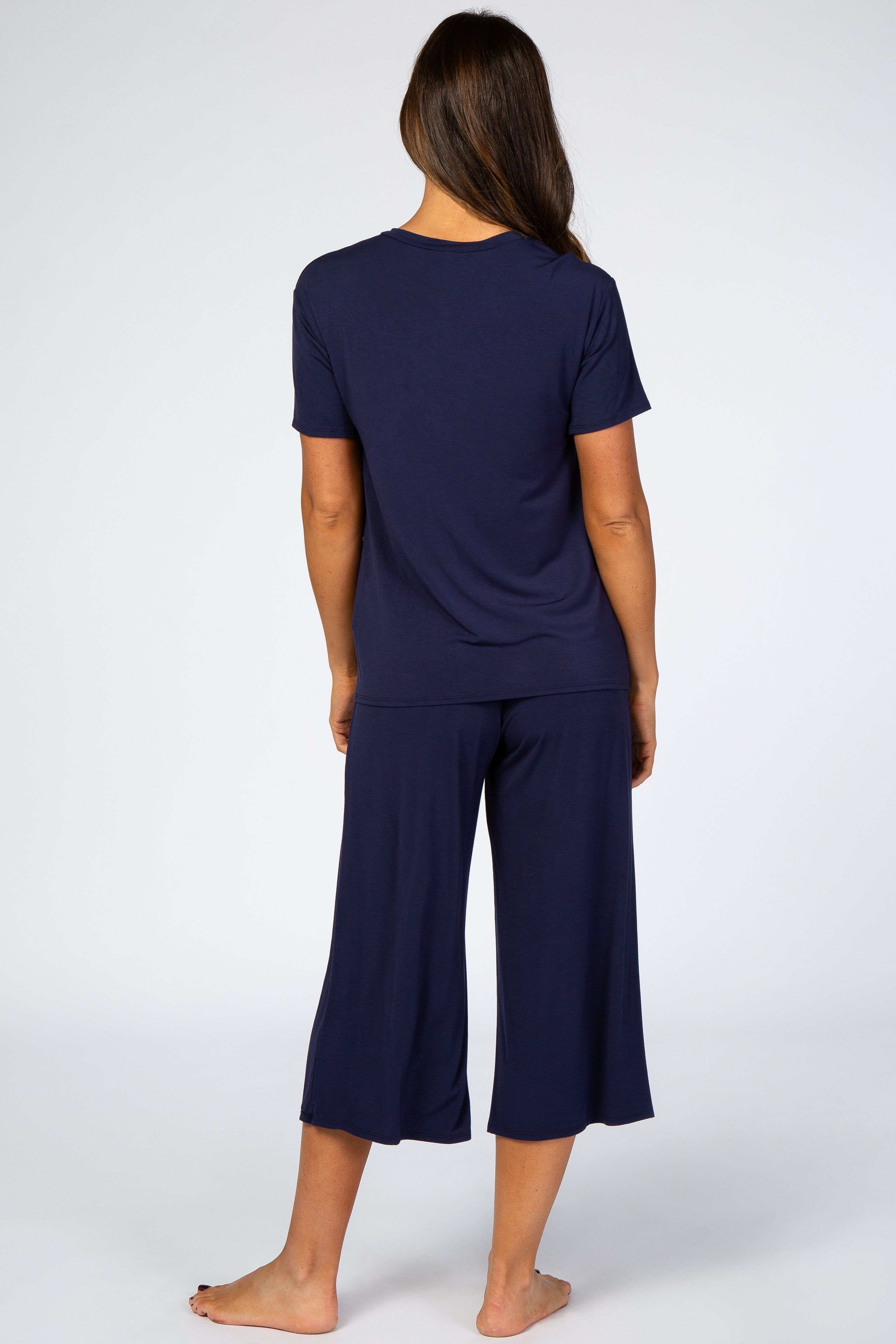 Navy V-Neck Sleep Set sold by Pinkblush product image thumbnail 3