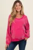 Fuchsia Hooded Maternity Sweatshirt sold by Pinkblush
