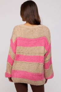 Pink Striped Knit Maternity Sweater sold by Pinkblush