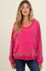Fuchsia Hooded Maternity Sweatshirt sold by Pinkblush