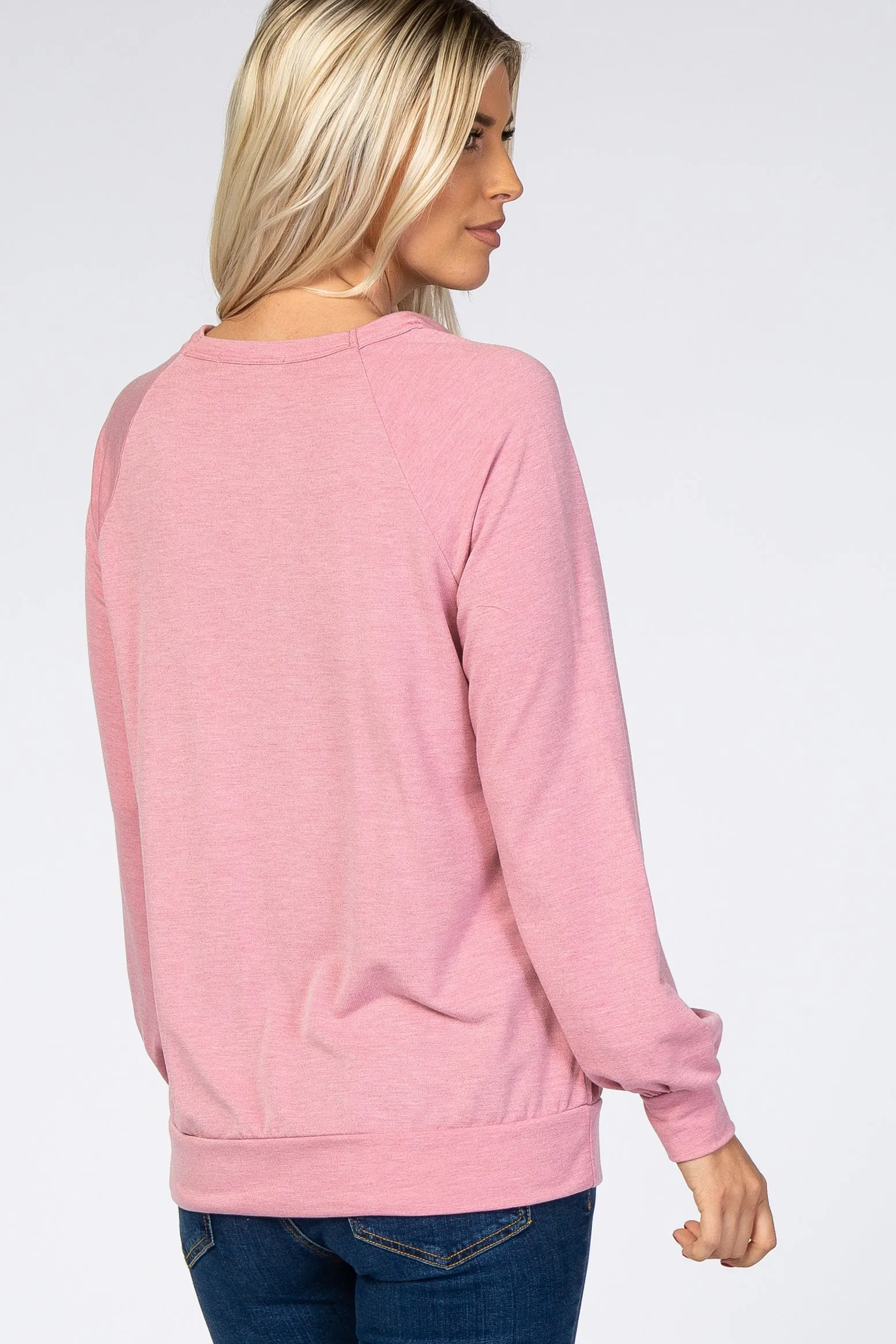 Faded Pink Soft Long Sleeve Top sold by Pinkblush product image thumbnail 3
