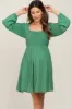 Green Smocked Long Sleeve Maternity Dress sold by Pinkblush
