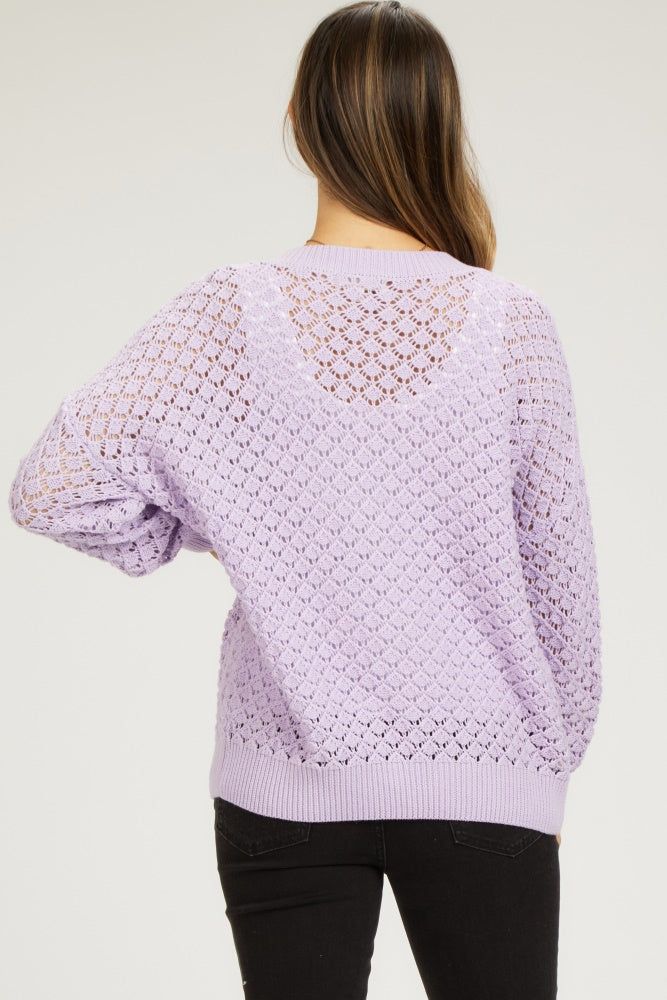 Lavender Knit Long Sleeve Maternity Top sold by Pinkblush product image thumbnail 3