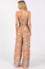 Camel Floral Tube Top Wide Leg Pant Set sold by Pinkblush