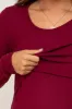 Burgundy Brushed Knit Long Sleeve Maternity Wrap Nursing Dress sold by Pinkblush
