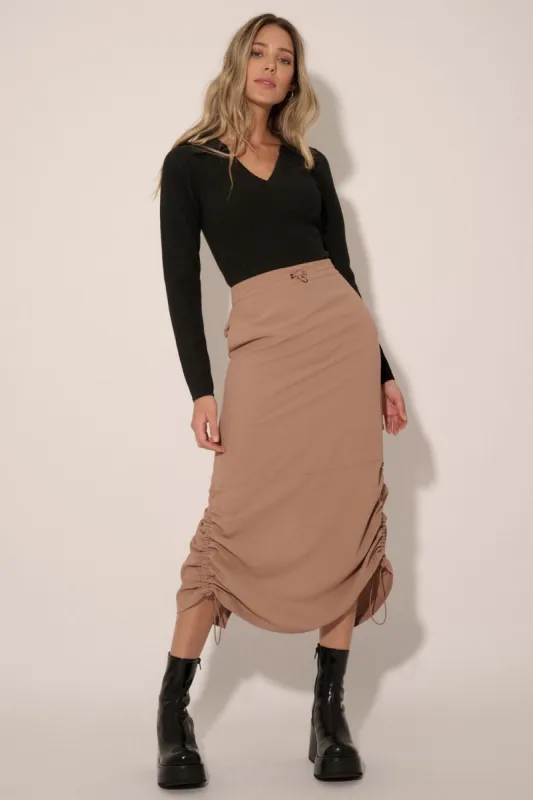 Black Fitted Rib Knit Collar V Neck Sweater Top sold by Pinkblush