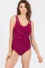 Magenta Twist Front Back Cutout One Piece Swimsuit sold by Pinkblush