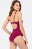 Magenta Twist Front Back Cutout One Piece Swimsuit sold by Pinkblush