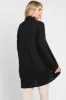 Black Ribbed Open Front Cardigan sold by Pinkblush