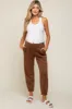 Brown Basic Fleece Maternity Sweatpants sold by Pinkblush