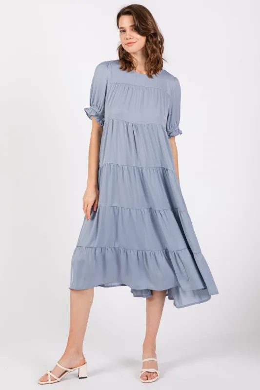 Light Blue Short Sleeve Dress sold by Pinkblush