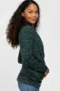 Green Soft Heathered Draped Wrap Nursing Top sold by Pinkblush