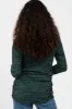 Green Soft Heathered Draped Wrap Nursing Top sold by Pinkblush