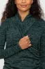 Green Soft Heathered Draped Wrap Nursing Top sold by Pinkblush