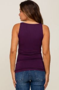 Plum Seamless Maternity Fitted Tank Top sold by Pinkblush