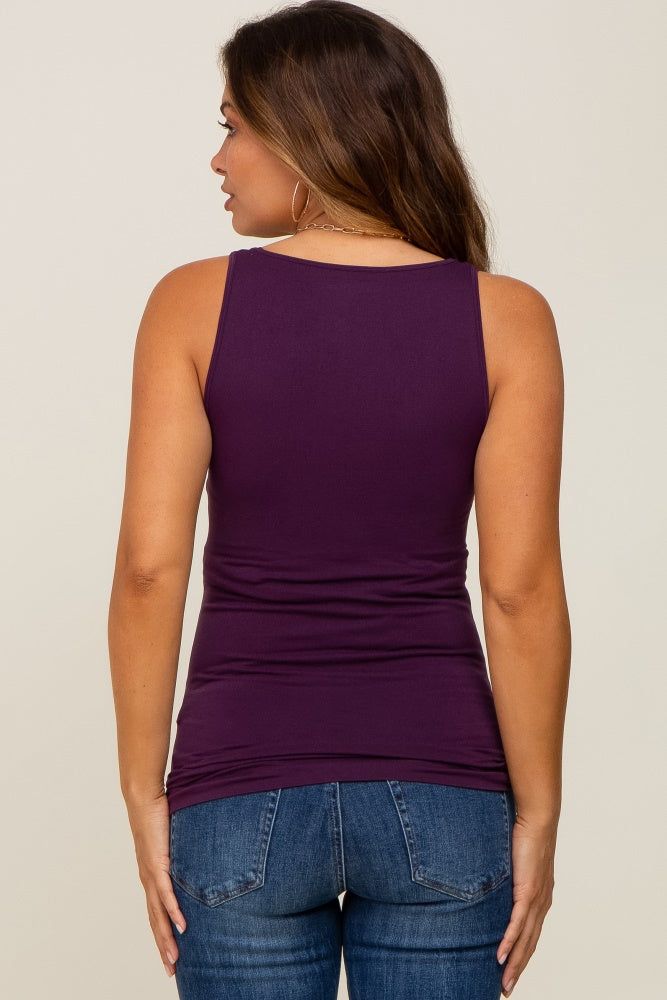 Plum Seamless Maternity Fitted Tank Top sold by Pinkblush product image thumbnail 3