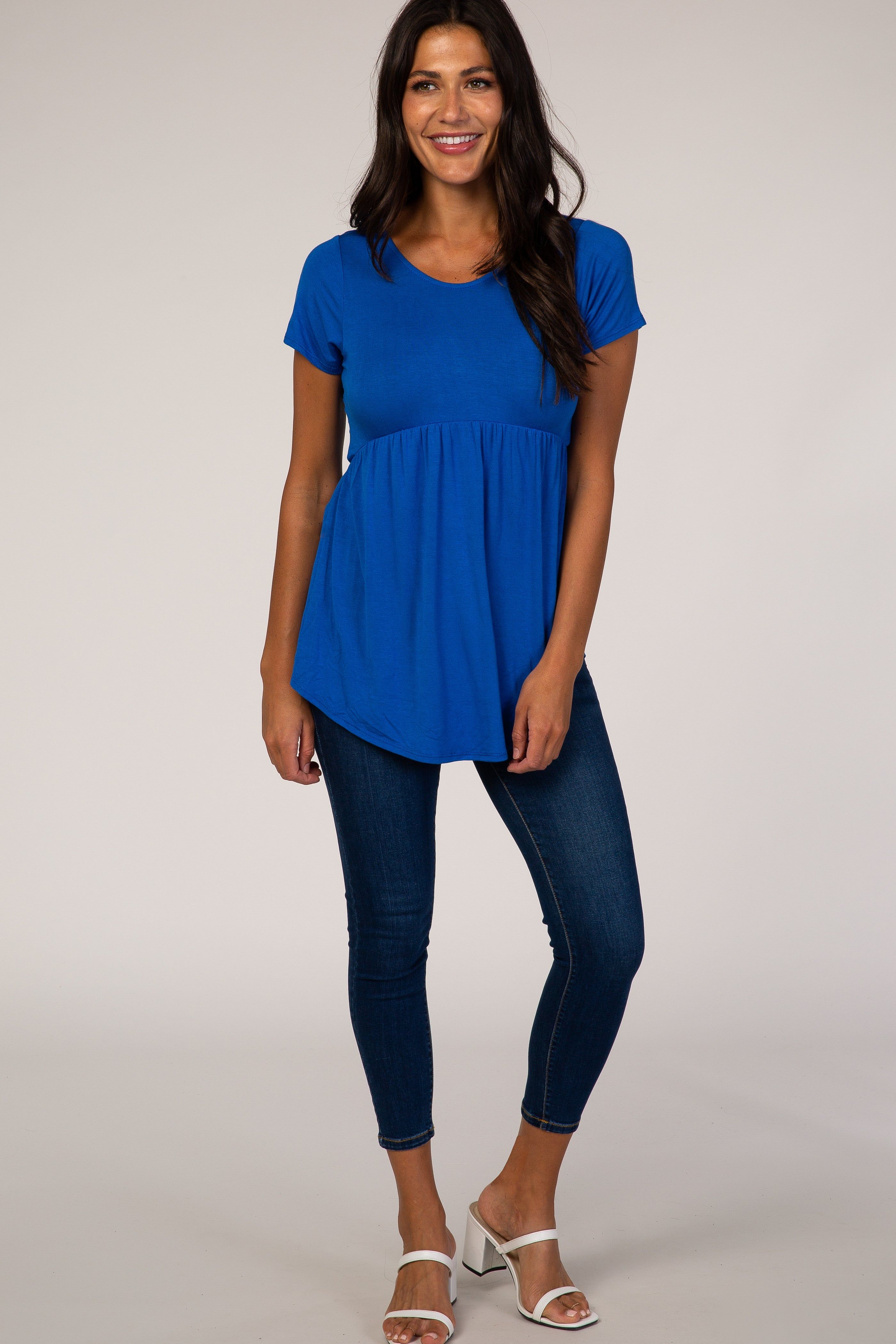 PinkBlush Blue Cross Back Top sold by Pinkblush product image thumbnail 2