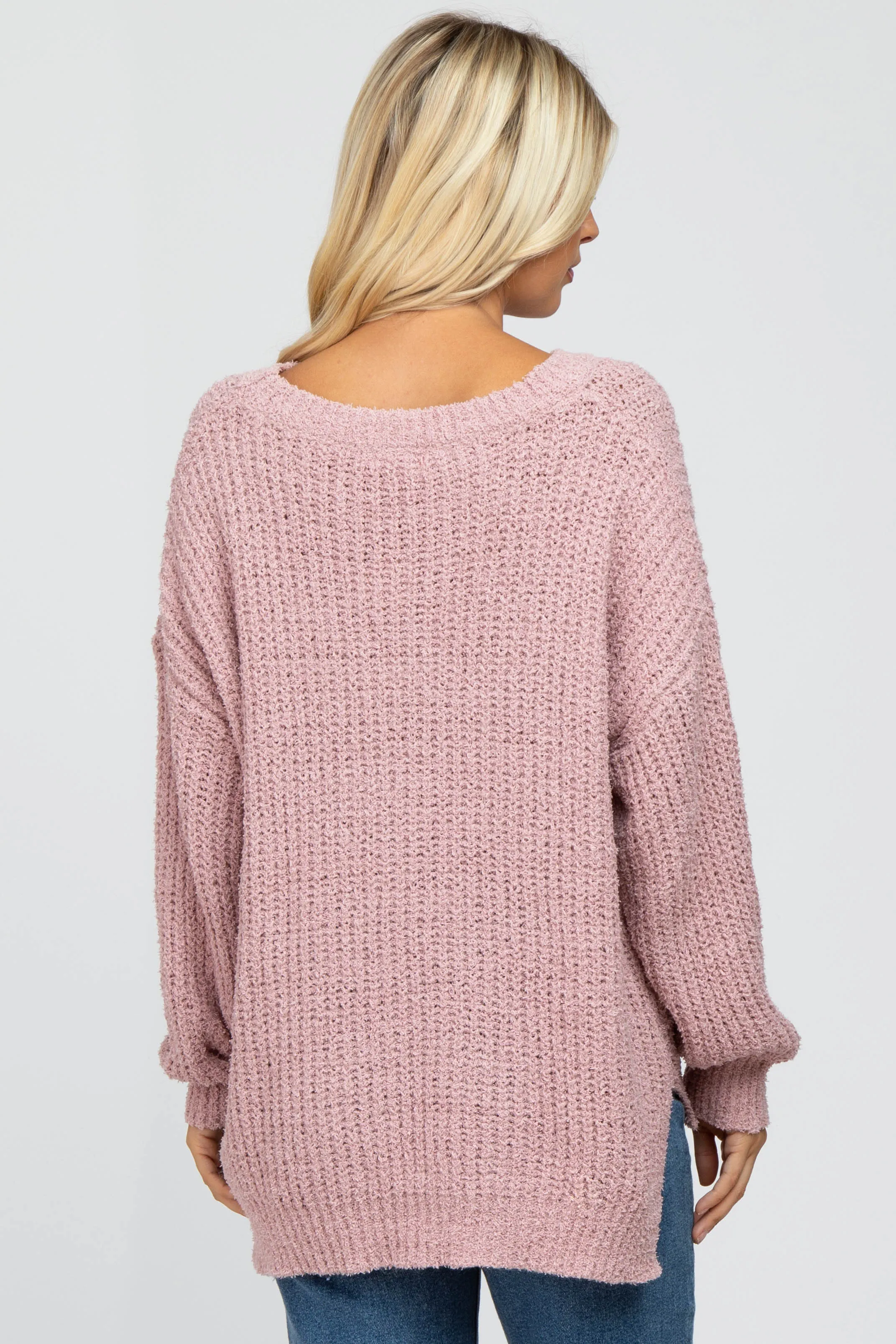Light Pink Dropped Shoulder Sweater sold by Pinkblush product image thumbnail 3