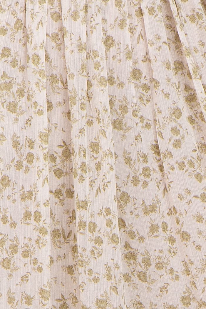 Ivory Floral Chiffon Ruffle Tiered Midi Dress sold by Pinkblush product image thumbnail 4