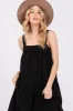 Black Tiered Midi Dress sold by Pinkblush