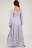Lavender Lace Accent Long Sleeve Maternity Maxi Dress sold by Pinkblush