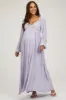 Lavender Lace Accent Long Sleeve Maternity Maxi Dress sold by Pinkblush