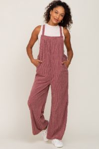 Mauve Corduroy Maternity Overalls sold by Pinkblush